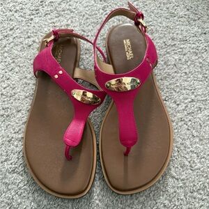 michael kors hot pink sandals